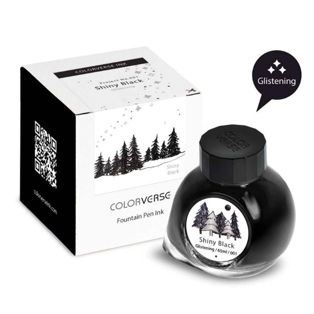 Colorverse | Project Series | Fountain Pen Ink | Shinny Black Glistening | 65ml - penpencilink