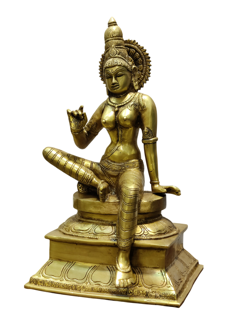 Divine Goddess Parvati Brass Idol – Premium Decorative Murti