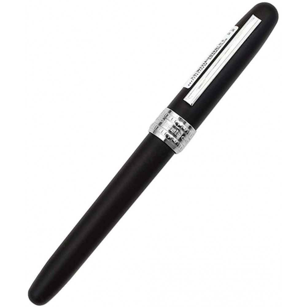 Platinum | Fountain Pen | Plaisir | Stainless Steel | Matt Black Barrel