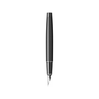 Scrikss Noble 35 Medium Nib Matte Black Fountain Pen on white background