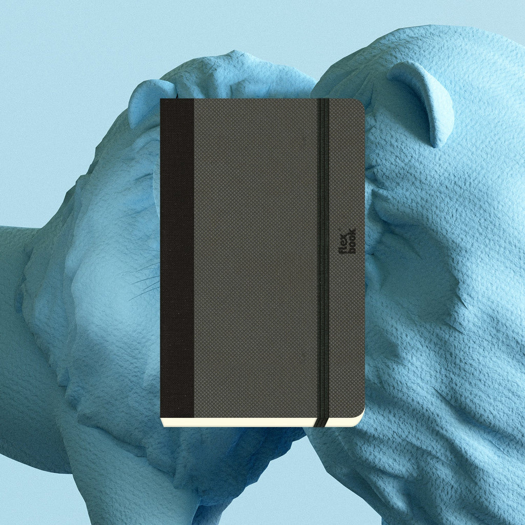 Flexbook | Ruled | Pocket A6 Size Notebook | Off Black | Adventure Series