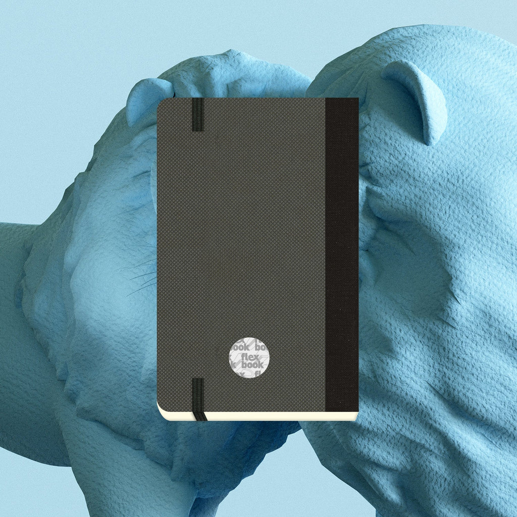 Flexbook | Ruled | Pocket A6 Size Notebook | Off Black | Adventure Series