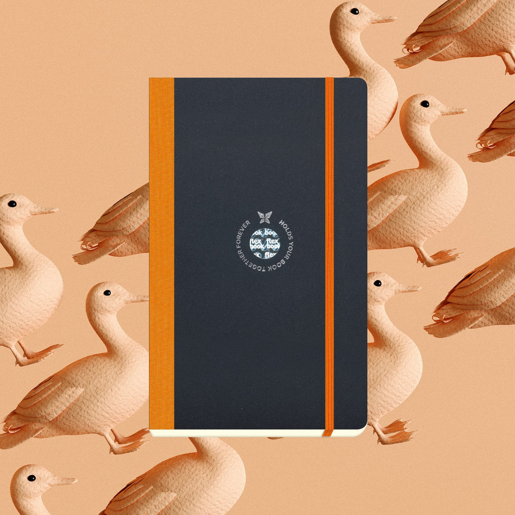 Flexbook | Plain | Medium A5 Size Notebook | Orange | Flex Global