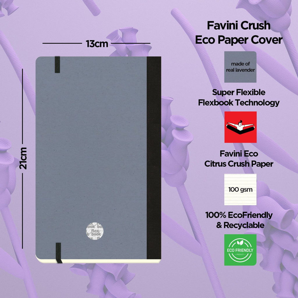 Flexbook | Ruled | Medium A5 Size Notebook | Lavender | Ecosmiles Eco Series