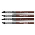Rotring Tikky Graphic Pigment Liner – 0.1mm & 0.3mm (Set of 4) with different nib sizes on a white background