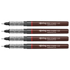 Rotring Tikky Graphic Fineliner Black – 0.2mm & 0.3mm (Set of 4) with different nib sizes on a white background