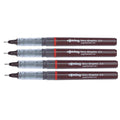 Rotring Tikky Graphic Fineliner Black in 0.3mm & 0.5mm (Set of 4) with different nib sizes on a white background