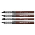 Set of four Rotring Tikky Graphic Fineliners with different nib sizes on a white background