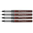Rotring Tikky Graphic Fineliner Black 0.1mm – (Set of 4) on a white background