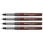 Rotring Tikky Graphic Fineliner Black 0.2mm – (Set of 4) on a white background