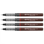 Rotring Tikky Graphic Fineliner Black 0.3mm – (Set of 4) on a white background