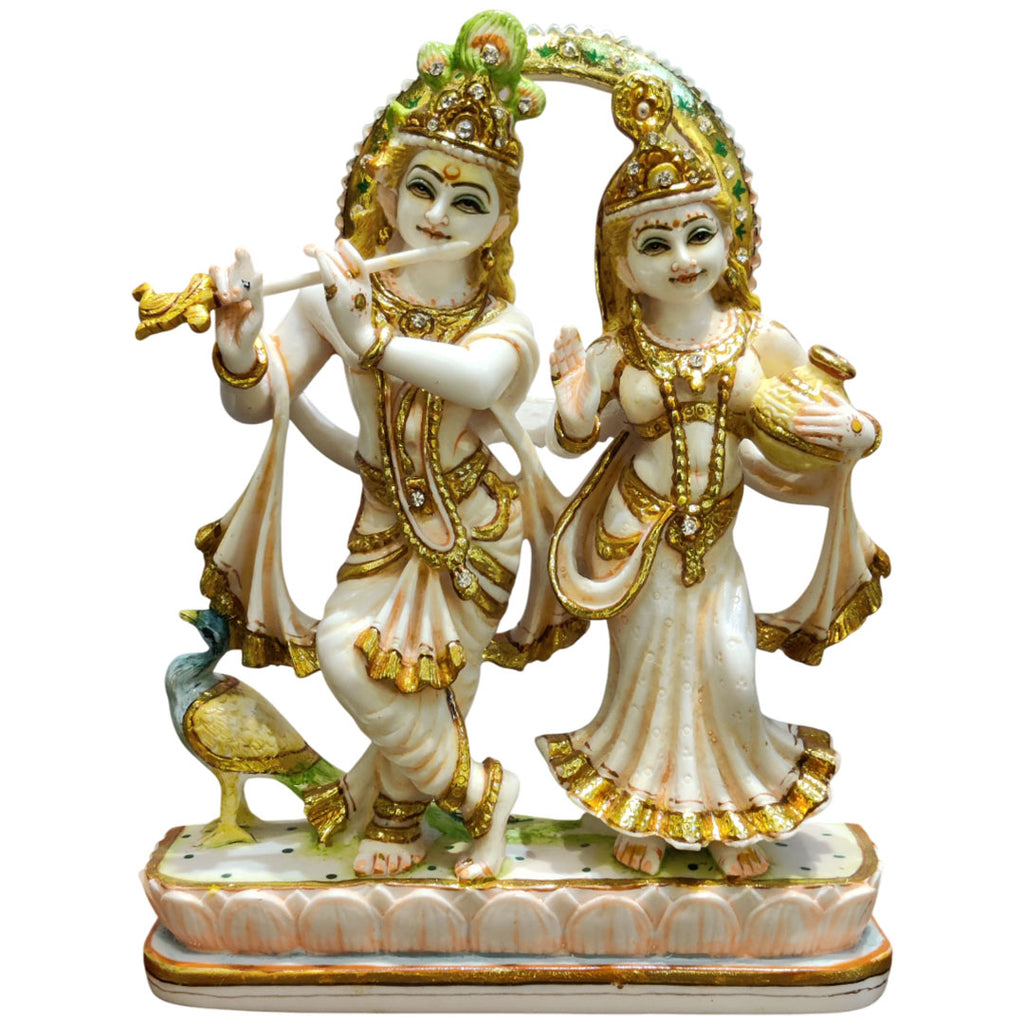 Radha Krishna Divine Marble Idol