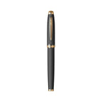 Scrikss Oscar 390 Medium Nib Fountain Pen in Matt Black Gold Trim
