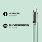 scrikss primeo Fountain pen nib with descriptive text on a light green background