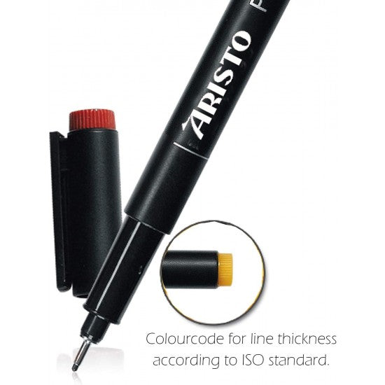 Aristo | Pigment Liner | 0.1mm | Set 6 Pens