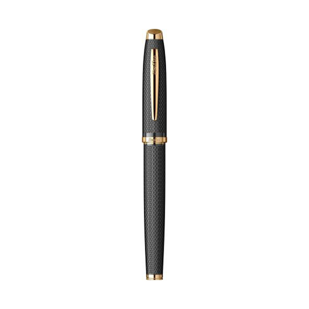 Scrikss Oscar 390 Rollerball Pen | Matte Black GT in white background