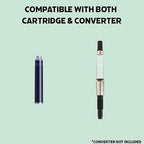 Scrikss Primeo Medium Nib Fountain Pen with 3 Cartridges - Mint
