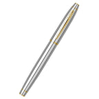 Scrikss Noble 35 Medium nib Fountain Pen in Chrome GT on a white background