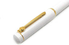 Scrikss 419 Medium Nib Fountain Pen - White GT