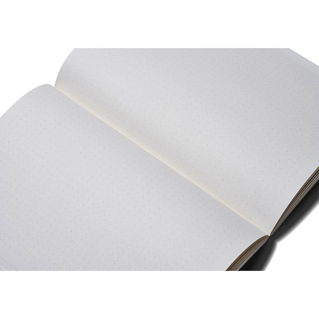 Zequenz A5 Size Fern Green Slim Notebook Dotted Acid Free Paper 200 Pages 80GSM 360 Degree Flexibility 100% Handmade Fountain Pen Friendly Color Series Bookmark Included