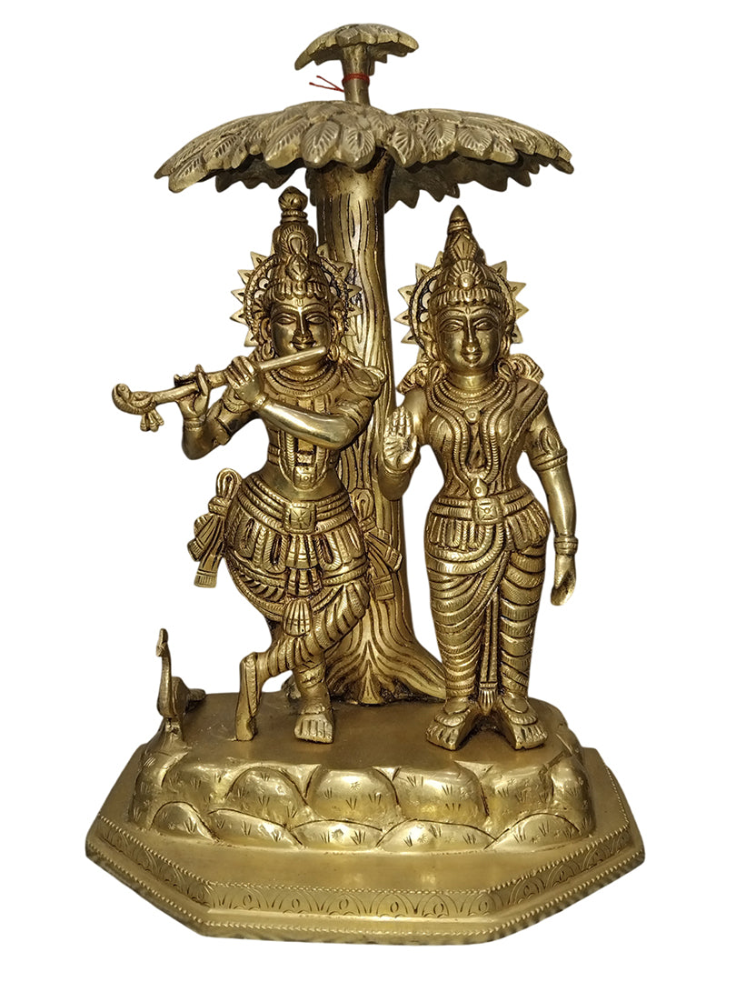 Brass Radha Krishna Tree