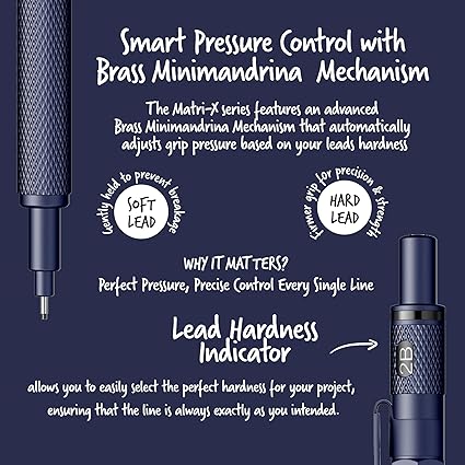 Scrikss Matri-X 0.5mm Mechanical Pencil - Dark Blue