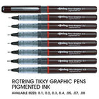 Rotring Tikky Graphic Fineliner 0.3mm Black - Pack of 12