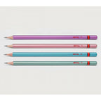 Rotring Woodcase HB Metallic Pencils (Pack of 4) on a white background