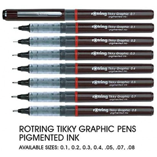 Rotring Tikky Graphic Fineliner with all sizes