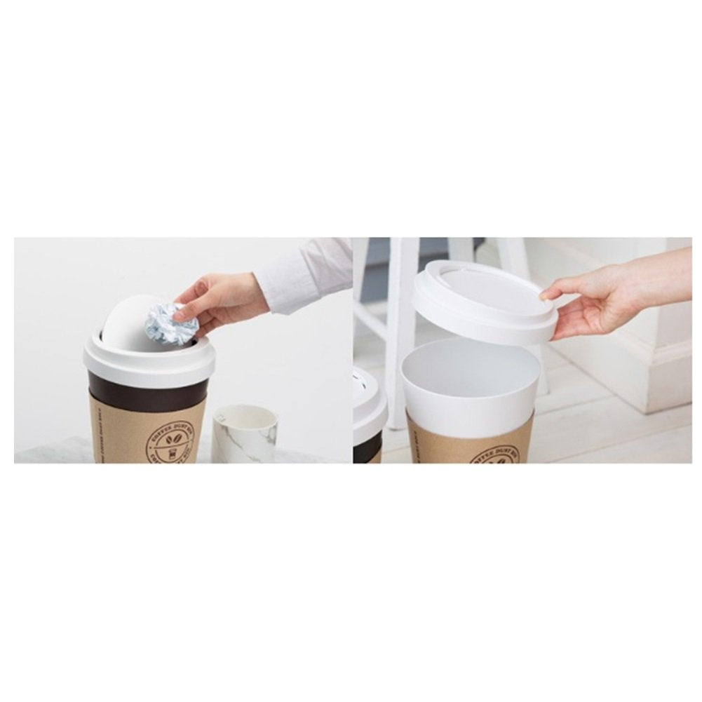 LITEM - MINI COFEE DUST BIN - WHITE
