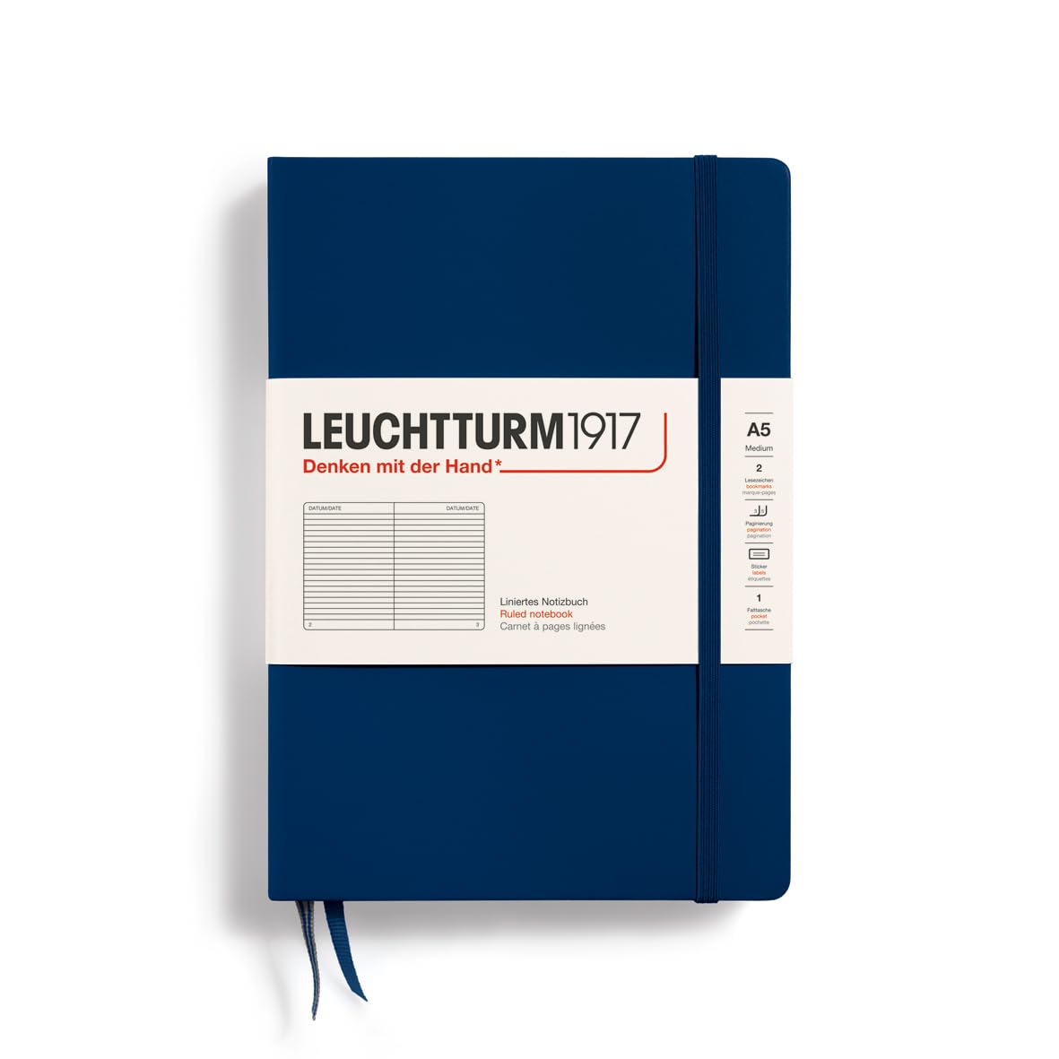 LEUCHTTURM1917 RULED NOTEBOOK-A5(251) - NAVY