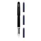 Scrikss Primeo Medium Nib Fountain Pen with 3 Cartridges - Black