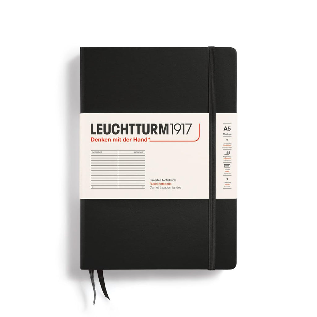 LEUCHTTURM1917 RULED NOTEBOOK-A5(251) - BLACK
