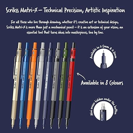 Scrikss Matri-X 0.5mm Mechanical Pencil - Dark Blue