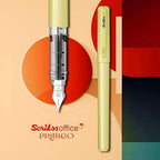 Scrikss Primeo Medium Nib Fountain Pen with 3 Cartridges - Kiwi