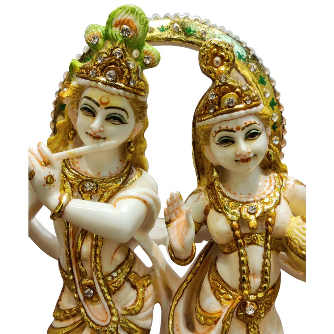 Radha Krishna Divine Marble Idol
