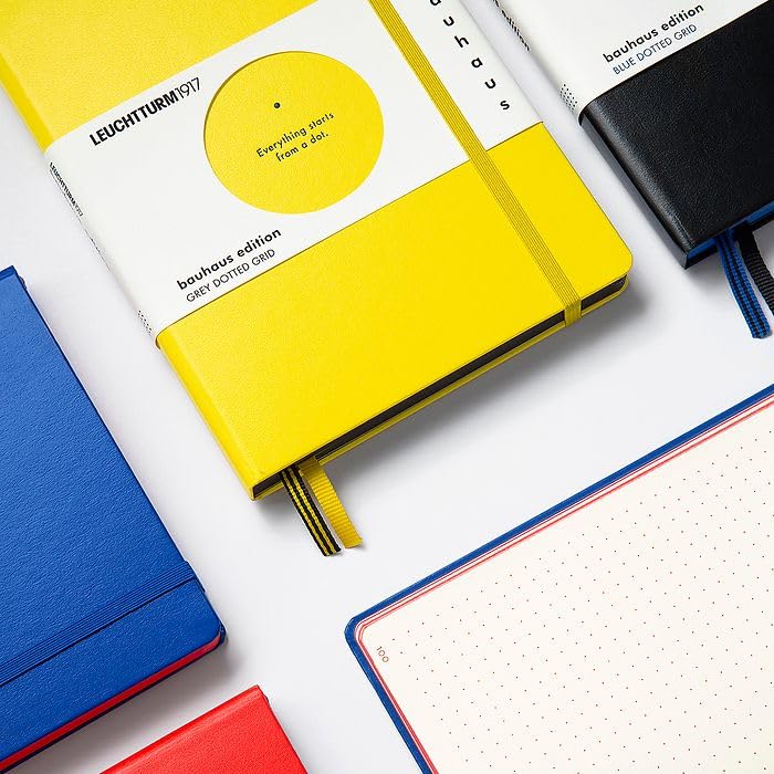 LEUCHTTURM1917 DOTTED NOTEBOOK-BAUHAUS ED A5(251) - BLACK
