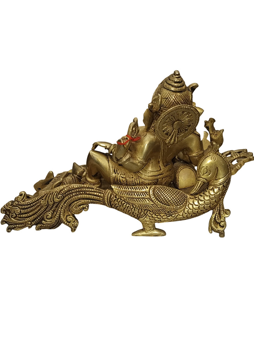Brass Sleeping Ganesha Statue