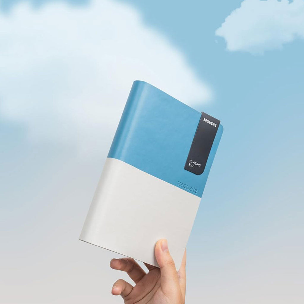 Zequenz A5 Ruled Notebook – ARCTIC SKY | 200 Sheets, 70 GSM | Soft Cover, 360Â° Flexible Binding |Handmade| Ideal for Journaling & Note-Taking|Basic+ Series