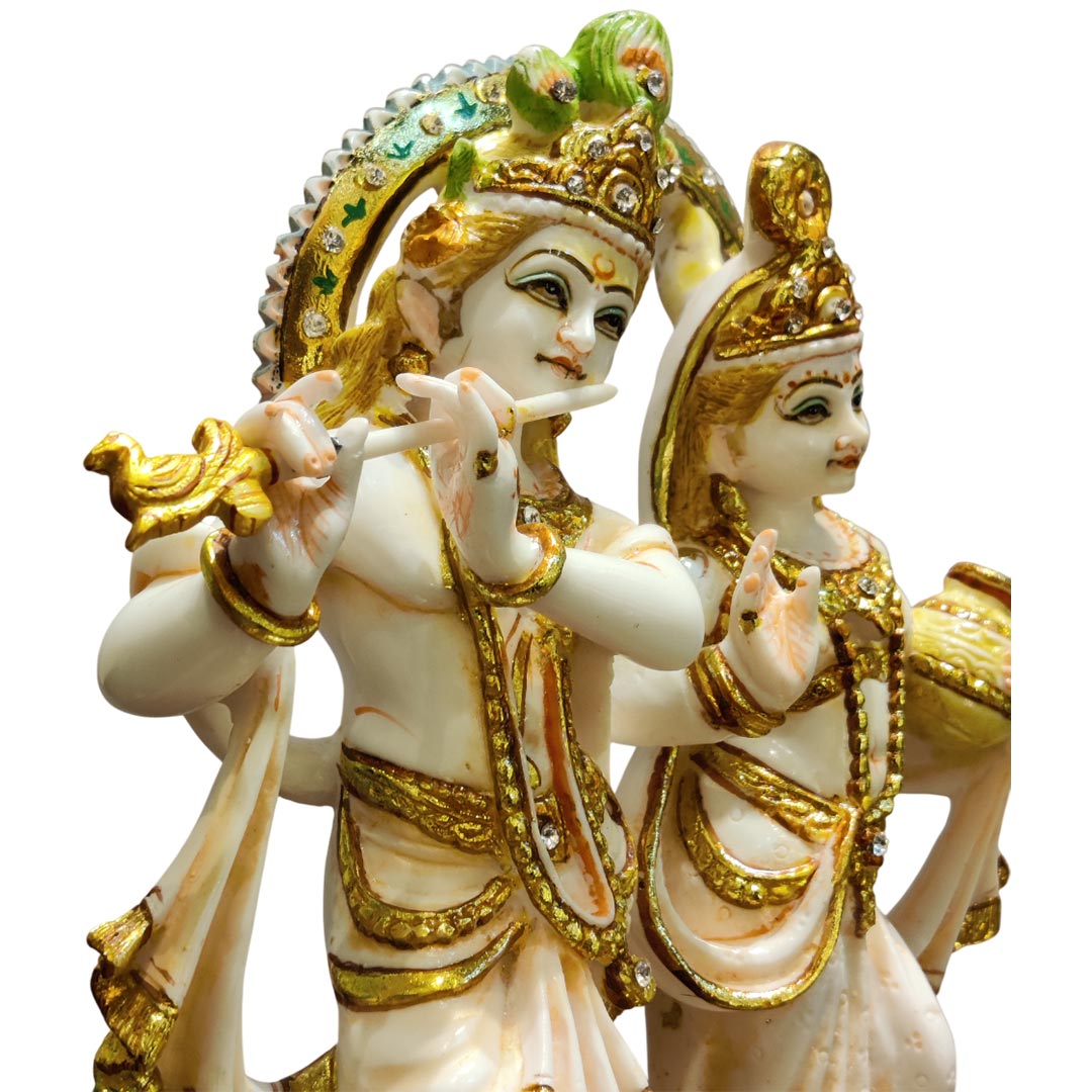 Radha Krishna Divine Marble Idol