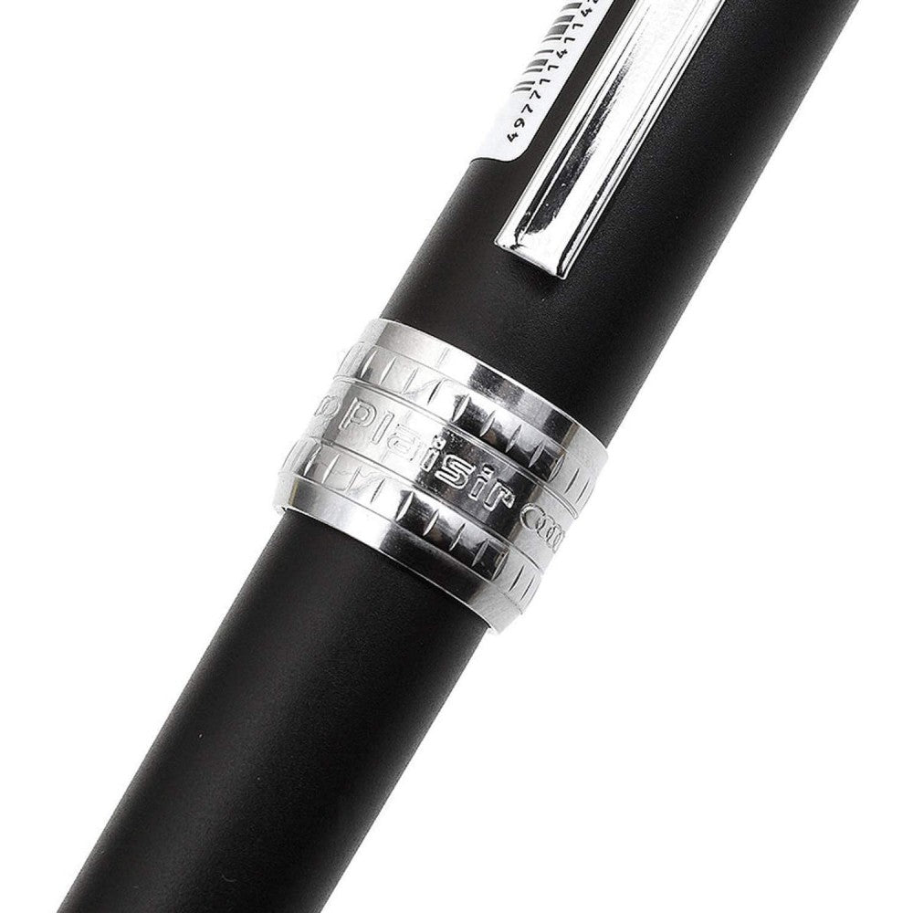 Platinum | Fountain Pen | Plaisir | Stainless Steel | Matt Black Barrel