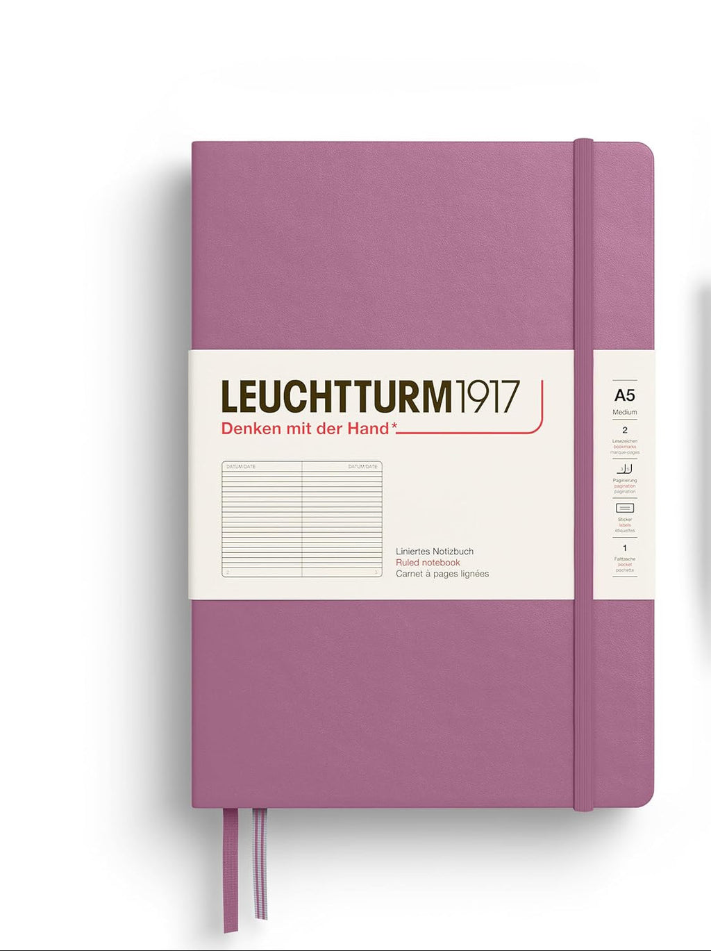 LEUCHTTURM1917 RULED NOTEBOOK-A5(251) - DUSTY ROSE