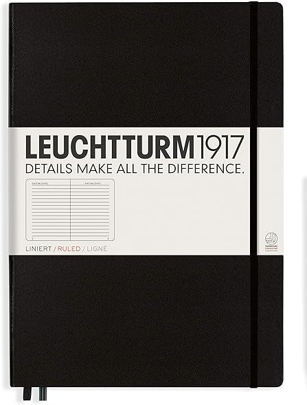 LEUCHTTURM1917 RULED NOTEBOOK-A4(235) - BLACK