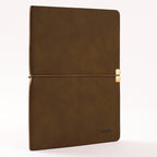 ISHRA A5 Size Ruled Notebook | Ideal Note Book Journal Diary for Work Office Writing Journaling Note Taking Travel | Brown Soft Cover| 172 Pages | 80gsm | Fountain Pen Friendly Paper