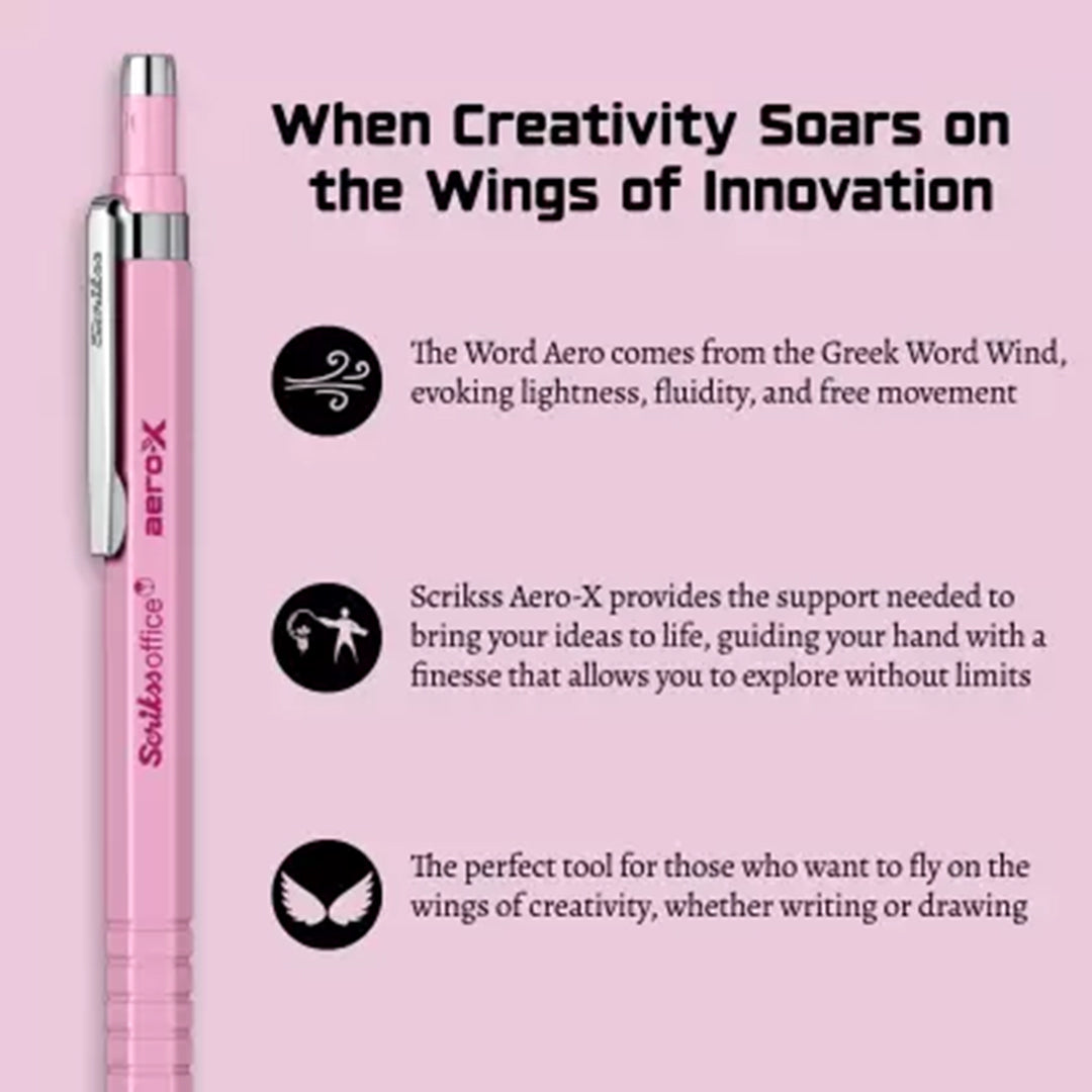 Scrikss Aero-X 0.7mm Mechanical Pencil - Pink