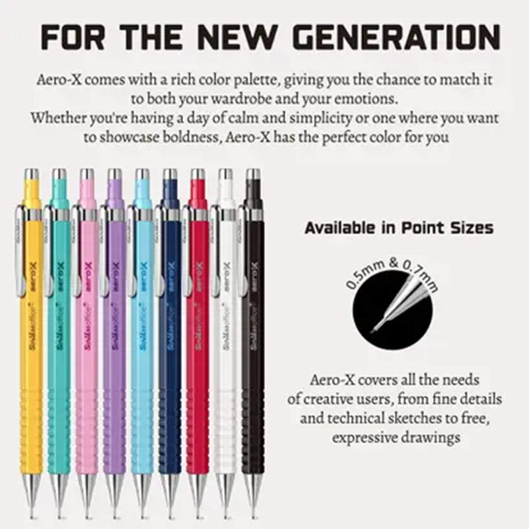 Scrikss Aero-X 0.7mm Mechanical Pencil - White