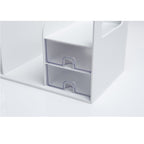 Sysmax | Book Rack With 2 Drawers | 2 Bookshelf |Organiser |Grey