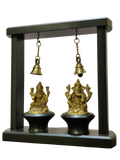 Lakshmi & Ganesha Blessings Decor with Hanging Bells