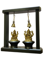 Lakshmi & Ganesha Blessings Decor with Hanging Bells