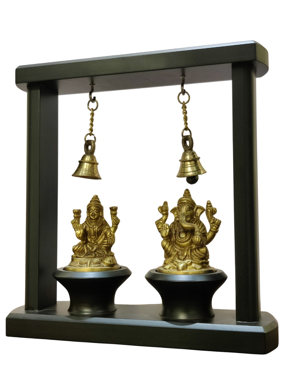 Lakshmi & Ganesha Blessings Decor with Hanging Bells